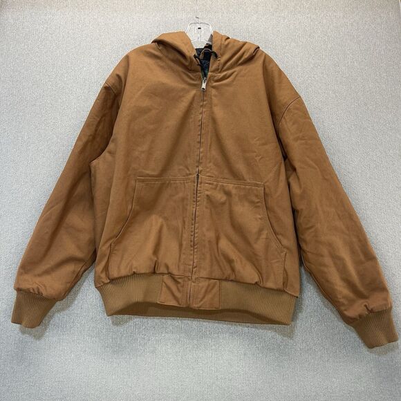 VTG Santa Fe Bomber Jacket Men's Large Canvas Quilt Lined Insulated - Picture 9 of 9